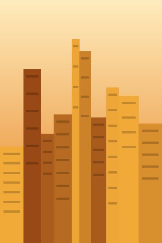 Generated abstract artwork, amber stack: bars pattern in amber tones