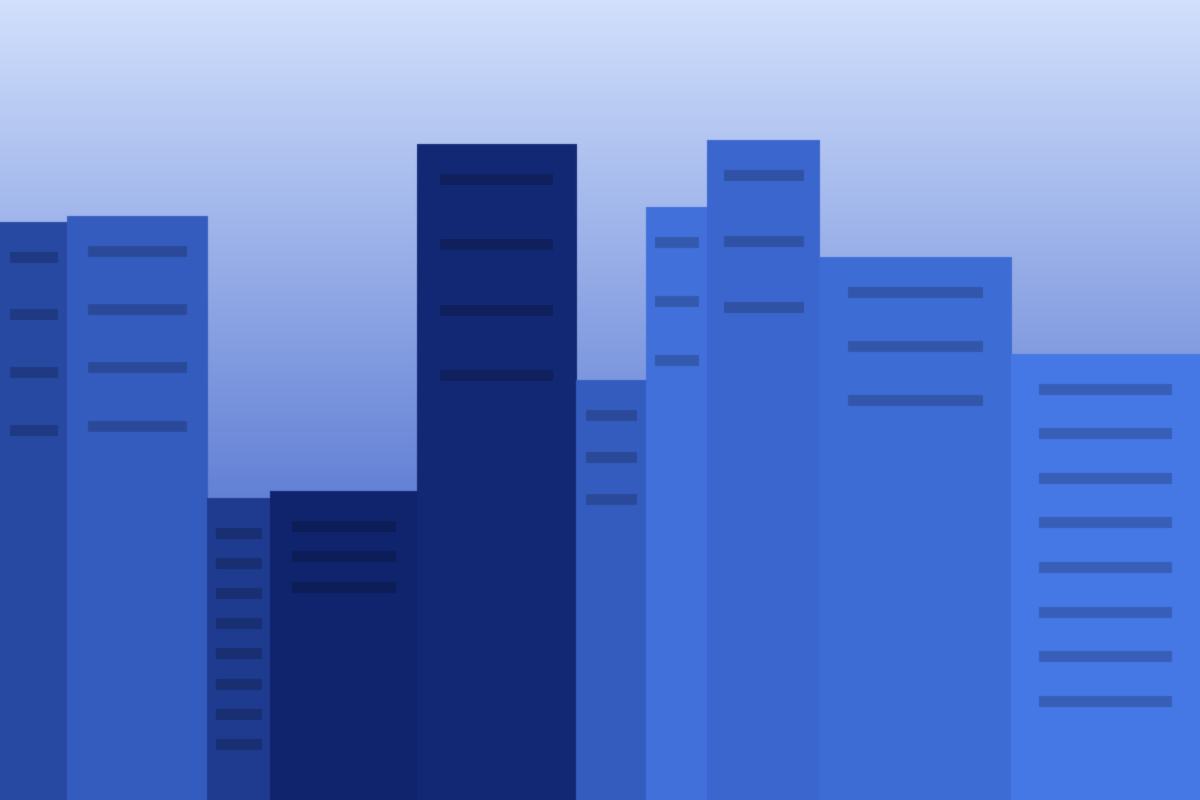 Generated abstract artwork, cobalt grid: bars pattern in cobalt tones