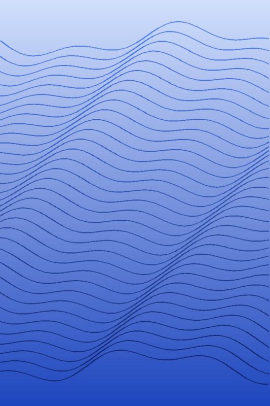 Generated abstract artwork, harbour blue: waves pattern in cobalt tones