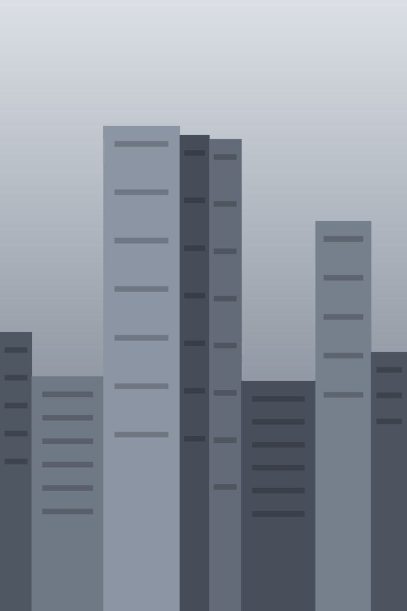 Generated abstract artwork, slate towers: bars pattern in slate tones