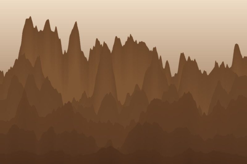 Generated abstract artwork, umber trail: ridges pattern in umber tones