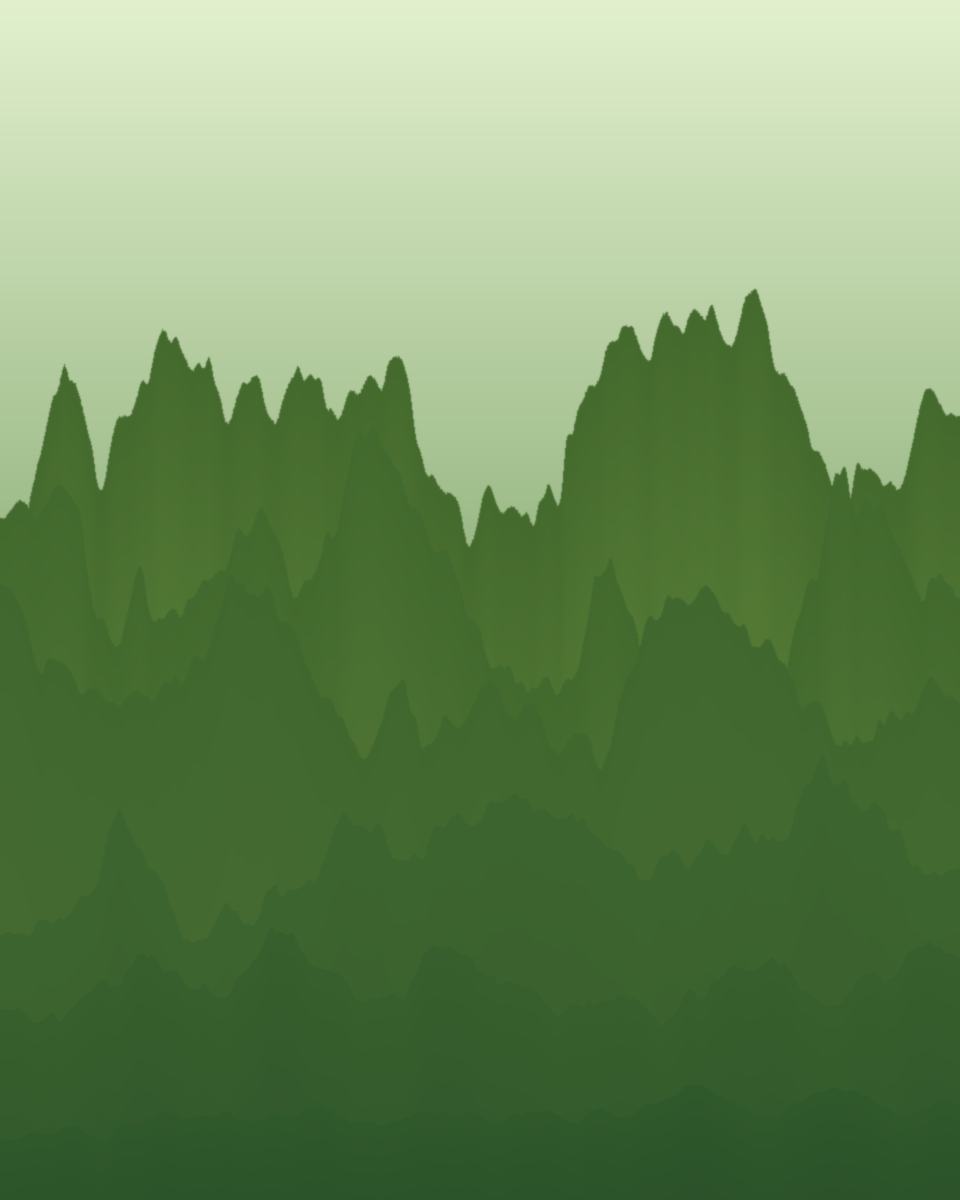 Generated abstract artwork, moss valley: ridges pattern in moss tones