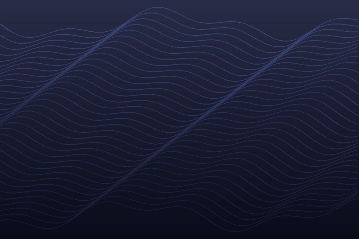 Generated abstract artwork, night swell: waves pattern in night tones