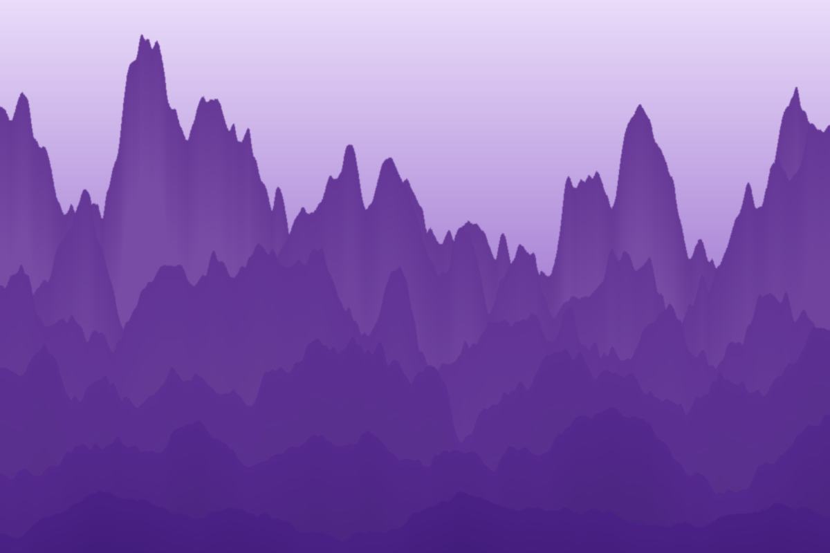 Generated abstract artwork, violet range: ridges pattern in violet tones